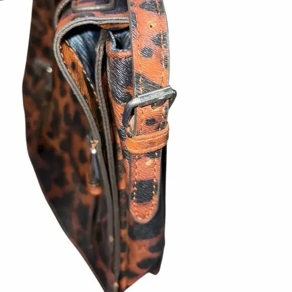 Animal Print Purse Womens Crossbody Top Handle Bag Adjustable Medium Easy Care - Picture 4 of 10